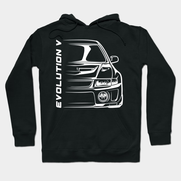 Lancer Evolution V Silhouette Hoodie by CreativeRAS